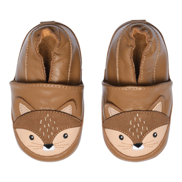 Melton Leather Slippers With Squirrel