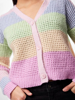 Pieces Rainbow Short Knit Cardigan