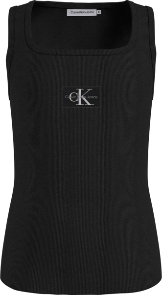 Calvin Klein Rib Badge Square Tank Top