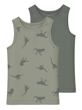 Name It Tank Top 2p Agave Green Dino