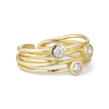 Pure By Nat Willow Ring . Zircons
